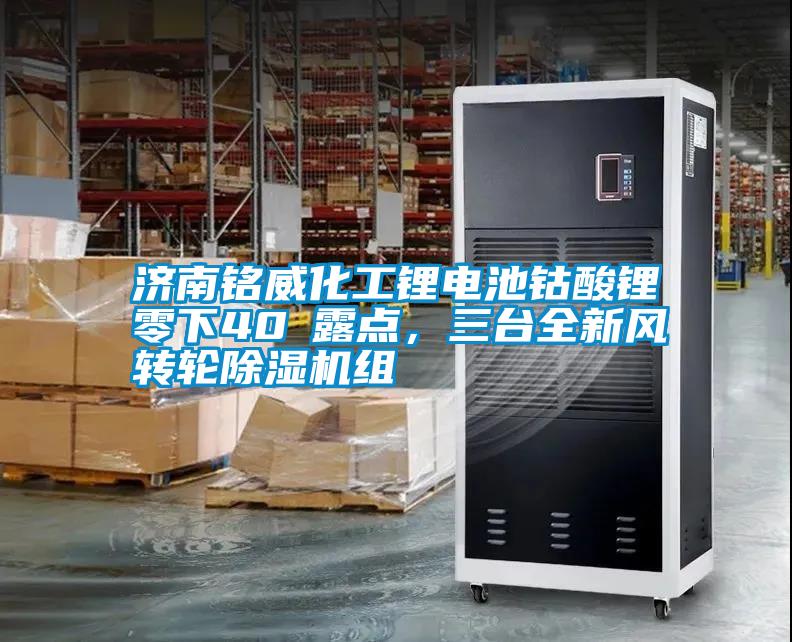 濟(jì)南銘威化工鋰電池鈷酸鋰零下40℃露點(diǎn)，三臺全新風(fēng)轉(zhuǎn)輪除濕機(jī)組