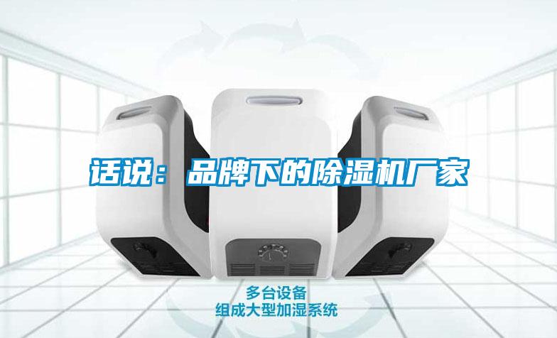 話(huà)說(shuō)：品牌下的除濕機(jī)廠家