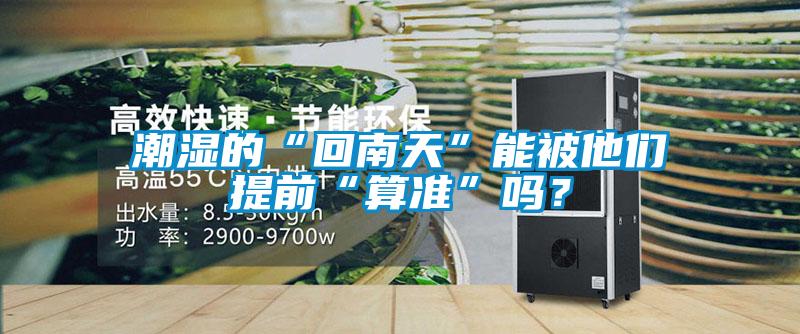 潮濕的“回南天”能被他們提前“算準(zhǔn)”嗎？