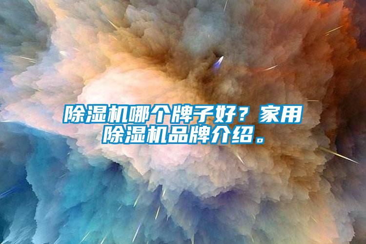 除濕機哪個牌子好？家用除濕機品牌介紹。