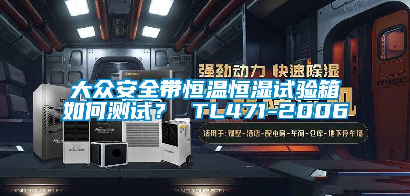 大眾安全帶恒溫恒濕試驗(yàn)箱如何測(cè)試？ TL471-2006