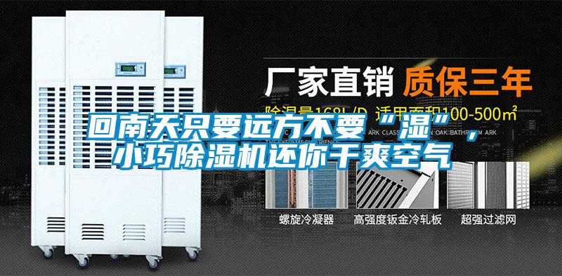 回南天只要遠方不要“濕”，小巧除濕機還你干爽空氣