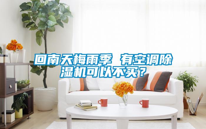 回南天梅雨季 有空調(diào)除濕機可以不買？