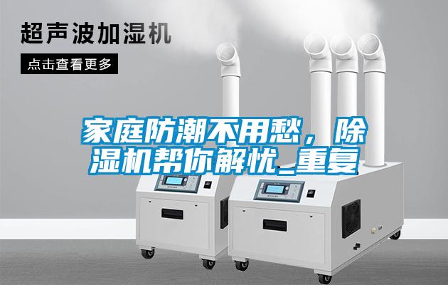 家庭防潮不用愁，除濕機(jī)幫你解憂_重復(fù)