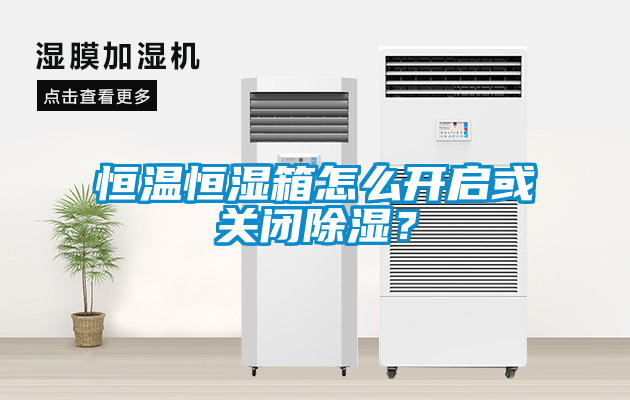 恒溫恒濕箱怎么開啟或關(guān)閉除濕？
