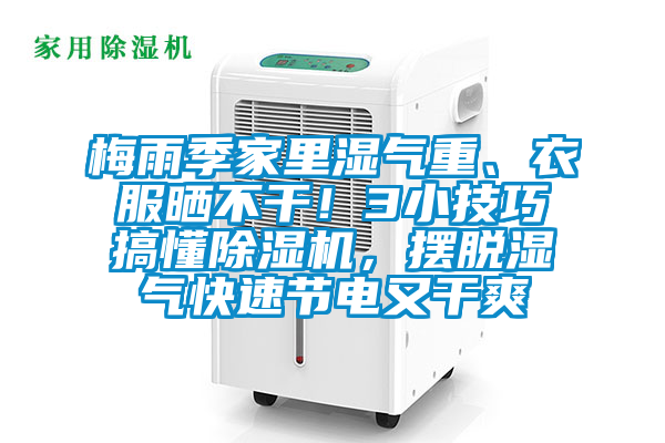 梅雨季家里濕氣重、衣服曬不干！3小技巧搞懂除濕機(jī)，擺脫濕氣快速節(jié)電又干爽