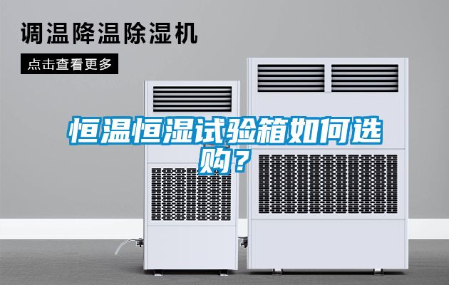 恒溫恒濕試驗(yàn)箱如何選購？