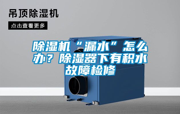 除濕機“漏水”怎么辦？除濕器下有積水故障檢修