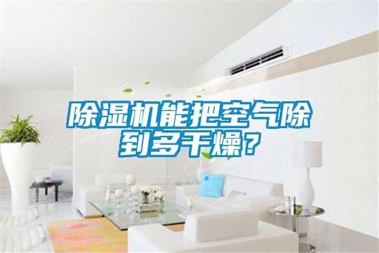 除濕機能把空氣除到多干燥？